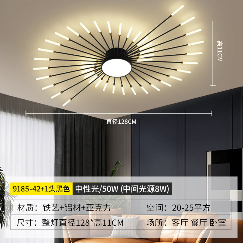 Home chandelier Modern simple LED lamps Lighting bedroom new fireworks led ceiling lamp Living room custom chandelier