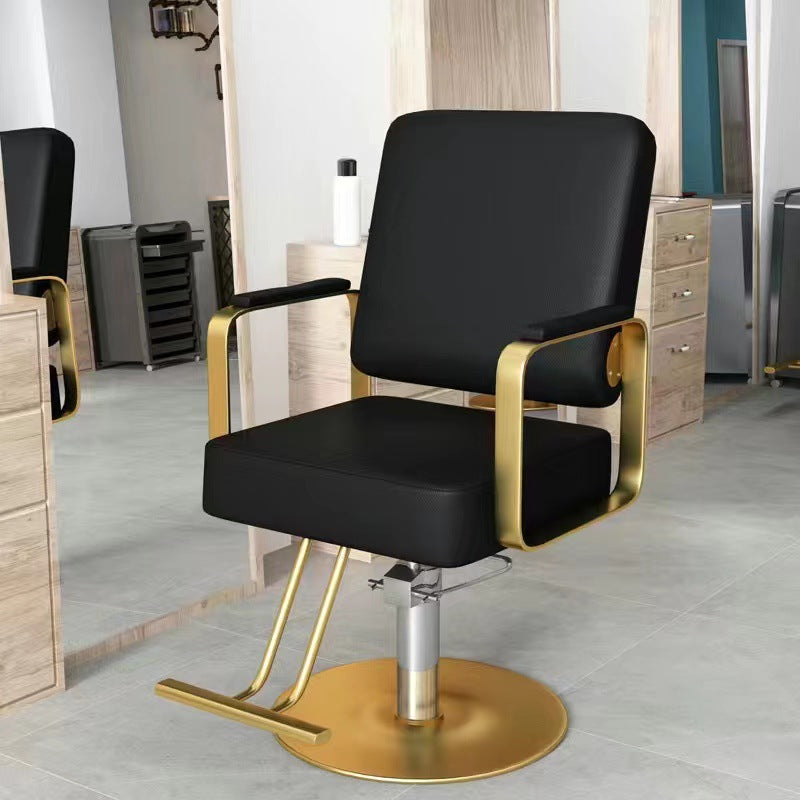 Hairdressing shop barber shop chair hair salon special adjustablerotateaccessible luxury stainless steel trendy store fashion hair cutting chair seat