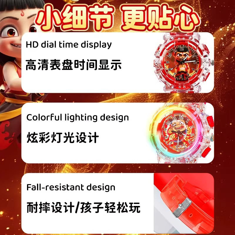 Nezha 2 ao bing kids watch toy luminous small digital watch boy young 2026 popular new year's day gift