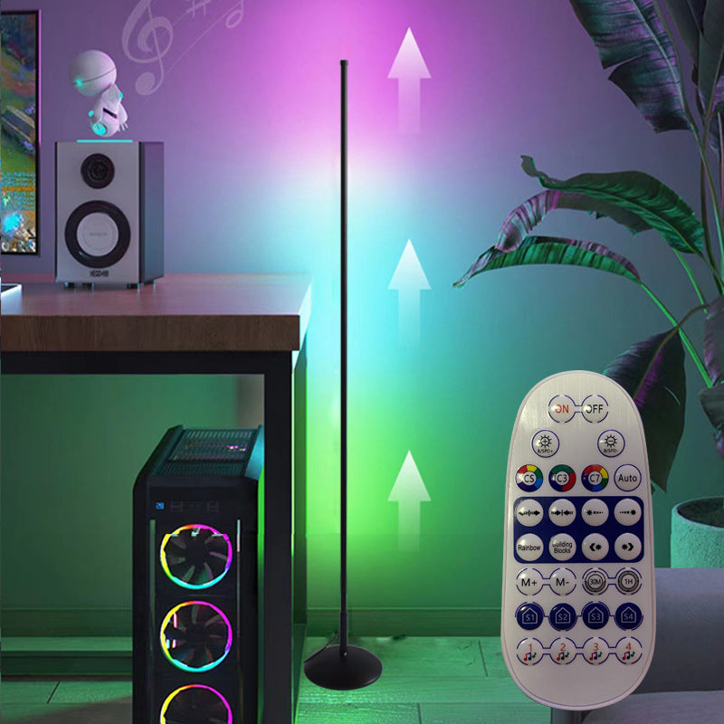 Floor lamp inscasual scandinavian led living room bedroom vertical bedside lamp corner floor lamp remote control atmosphere lamp