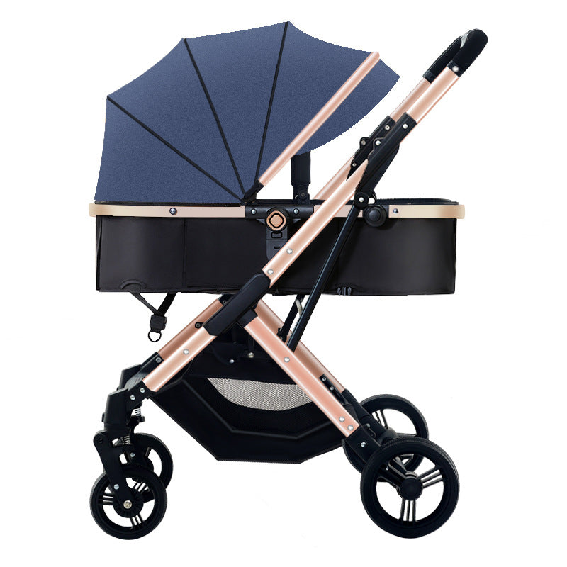 Inlair baby stroller: lightweight, foldable, high-view, shock-absorbing, reversible, suitable for newborns and infants