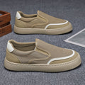 Old beijing cloth shoes men's winter breathable driving shoes lightweight lazy slip-on men's shoes trendy ultra-light canvas sneakers