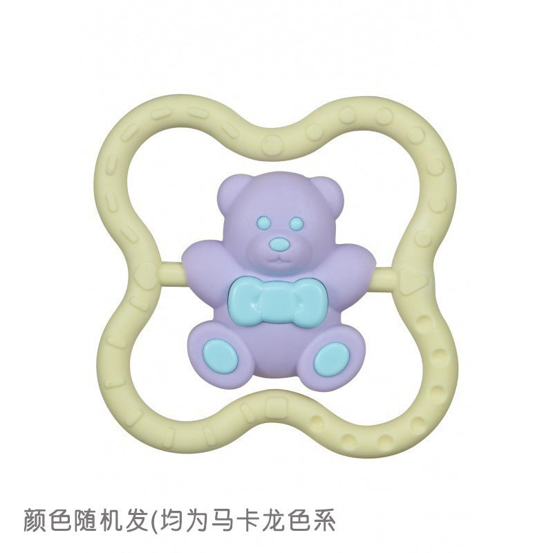 Cross-border  export newborn baby rattle soothing toy 0-1 year old tooth grinding stick boiled tooth glue manufacturer