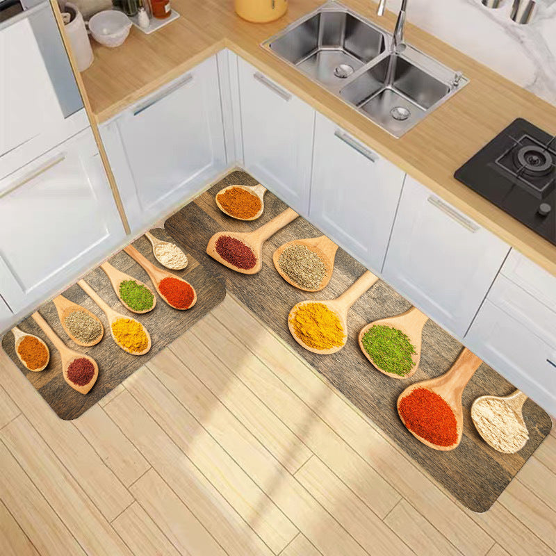 ins kitchen floor mat long strip absorbent bathroom foot mat simple household kitchen carpet  hot style