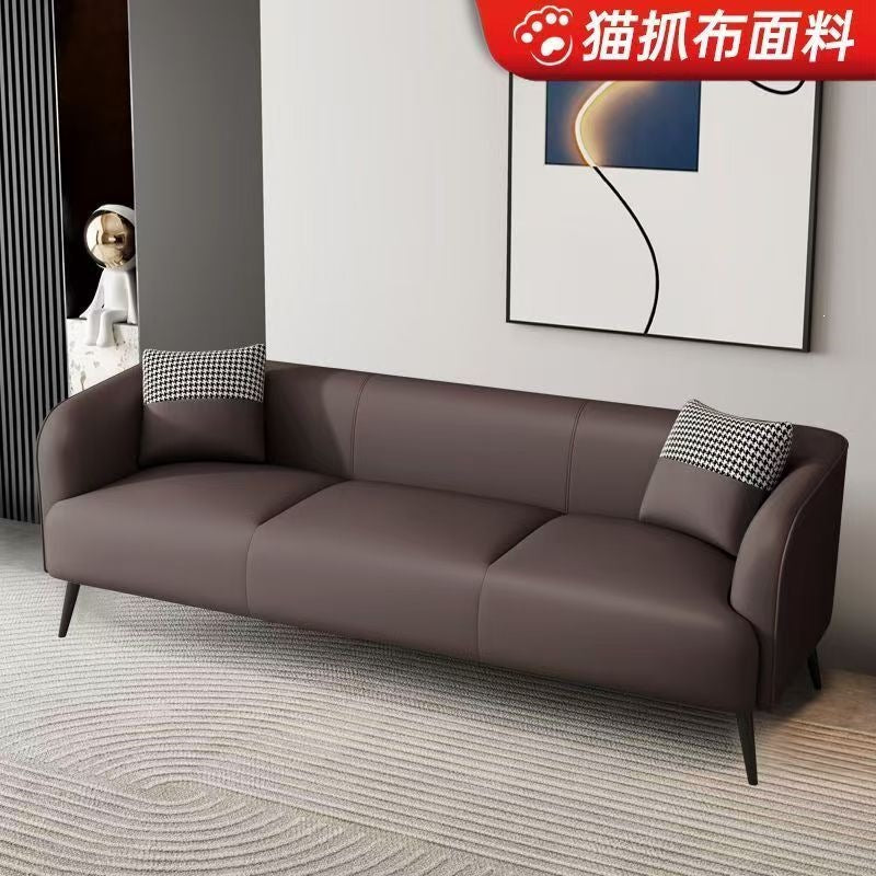 Fully assembled technical fabric sofa small apartment scandinavian double two or three people living room rental apartment popular style simple
