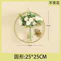 Vase green plant hydroponic flower stand wall hanging no punch florals flower arrangement container scandinavian iron art decoration creative wall hanging