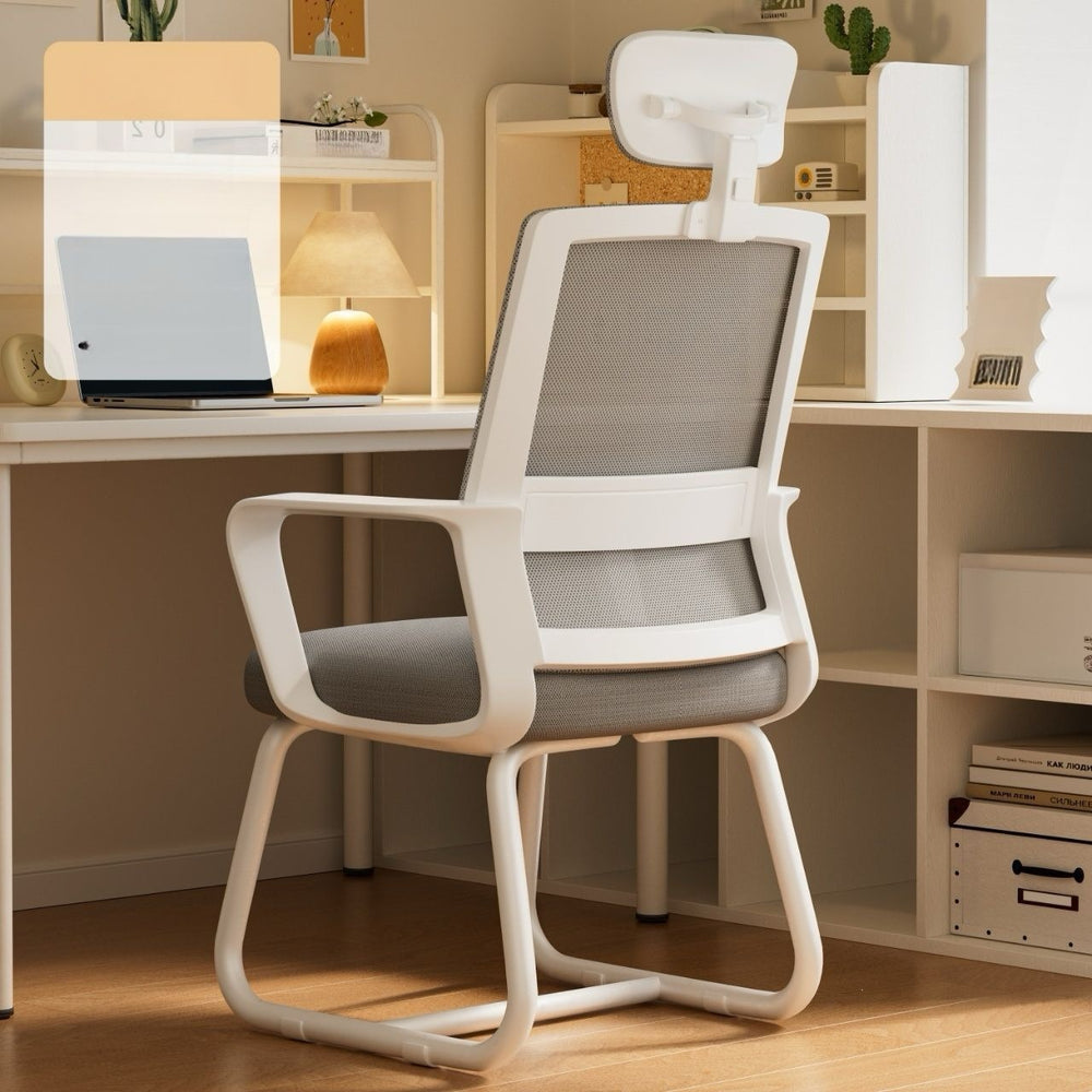 Computer chair, comfortable for long periods of sitting, conference bow-shaped office chair, university dormitory study backrest chair, home electric gaming chair