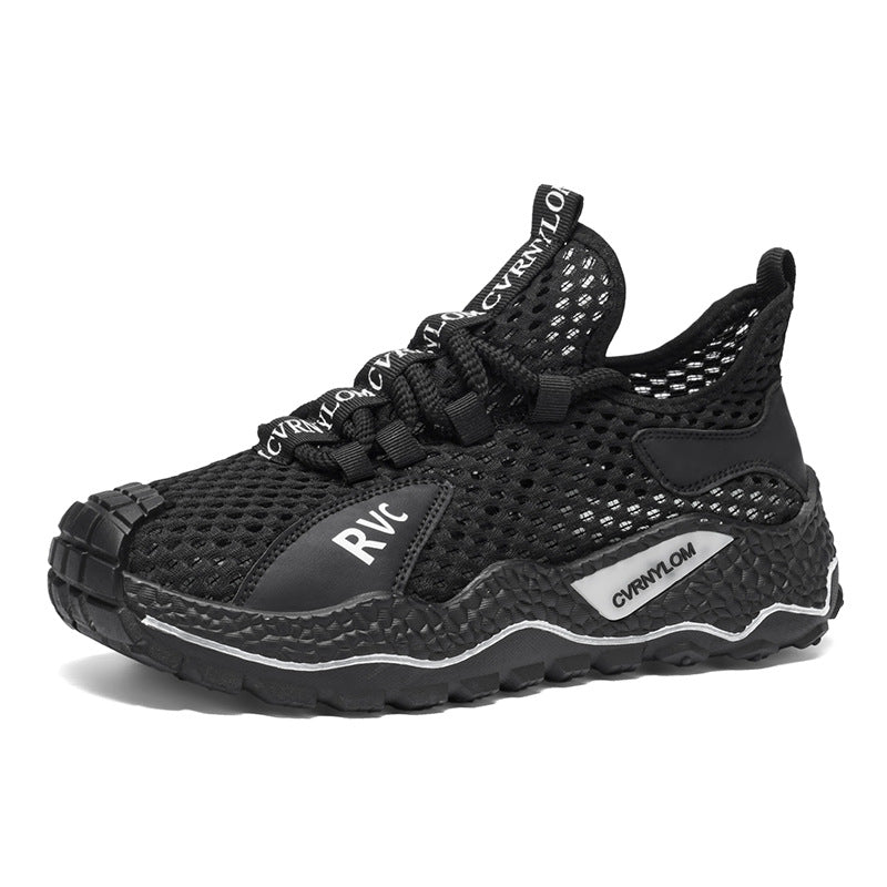 Men's shoes 2026 summer lightweight breathable mesh hollow-out sneakers athletic casual men's running shoes trendy lightweight shoes