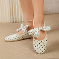 plus sizetie back bean shoes women's autumnew arrivalpolka dotbowsflats strapsflatsflats women's