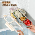 316 stainless steel divided lunch box - student meal container, prevents flavor mixing, bento box, household food storage container, refrigerator prep box