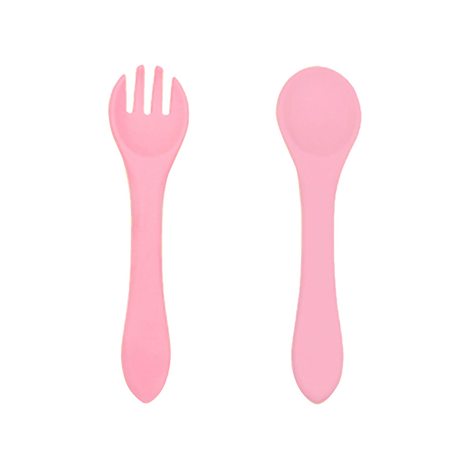 Children's fork and spoon baby spoon Children's learning to eat training Baby fork tableware Self-eating rice spoon Silicone