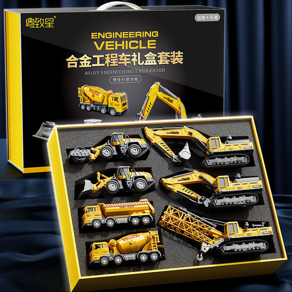 Beijes excavator alloy construction vehicle set model boys and children toy car bulldozer gift birthday gift