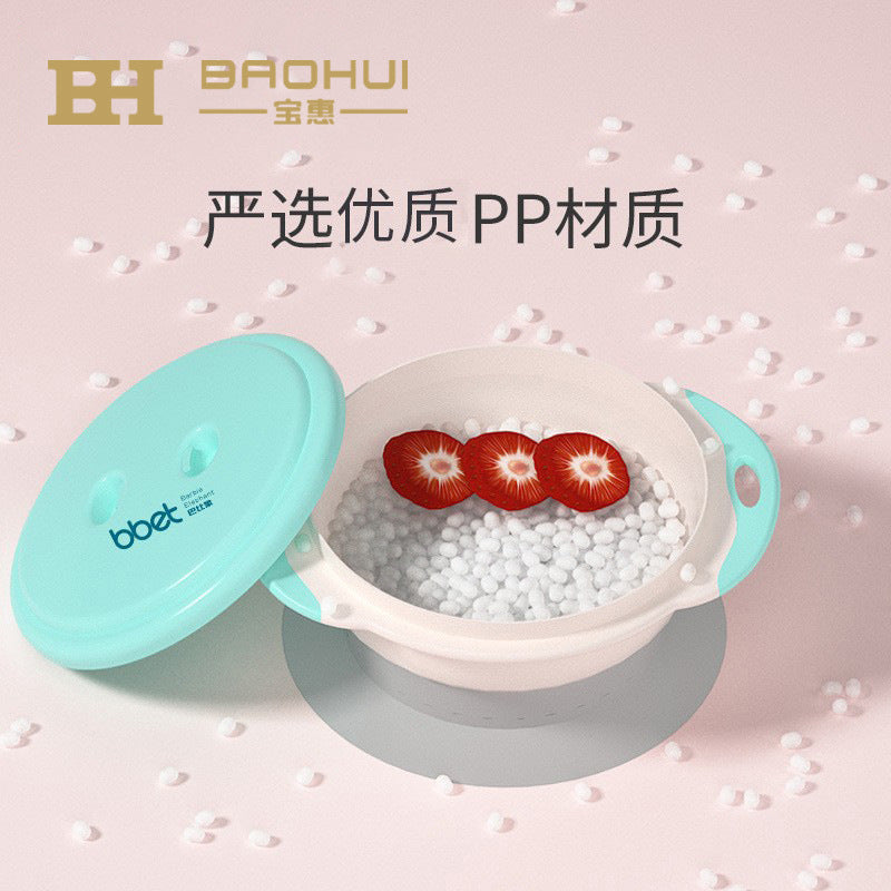 Babycare suction bowl - baby feeding plate, silicone baby food bowl, portable anti-tip utensils for infants and toddlers