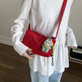 Women's casual crossbody bag - 2026 spring/summer new arrival - wide strap versatile canvas bag - large capacity commuter shoulder bag