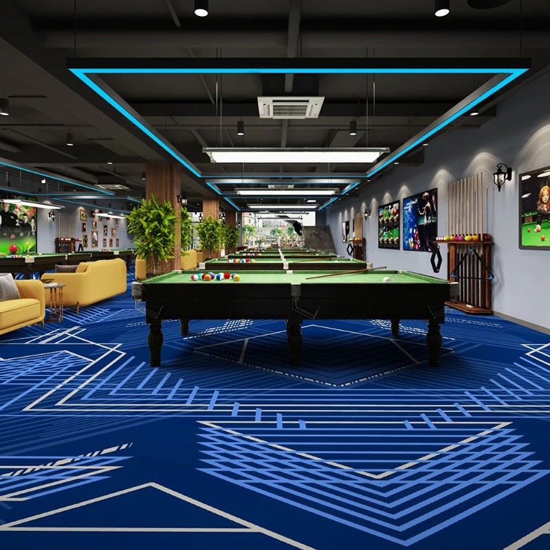 Custom billiard hall carpet - full coverage, printed design, large area, hotel & commercial billiard room nylon fire-retardant b1 carpet
