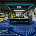 Custom billiard hall carpet - full coverage, printed design, large area, hotel & commercial billiard room nylon fire-retardant b1 carpet
