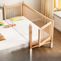 Spliced bed, beech bedside, widened crib, baby bed, adult bed, guardrail, adjustable bed, kidsren's large bed