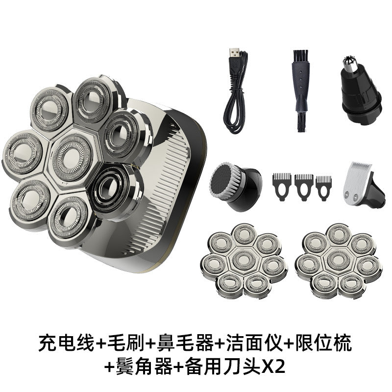 Bald machine male 8-head bald handy gadget shave bald head whitening special shaving hair hairdressing electric razor