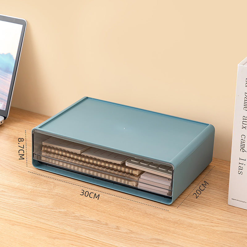 Japanese lipstick cosmetic storage box transparent desktop storage box drawer type book data cable stationery storage box