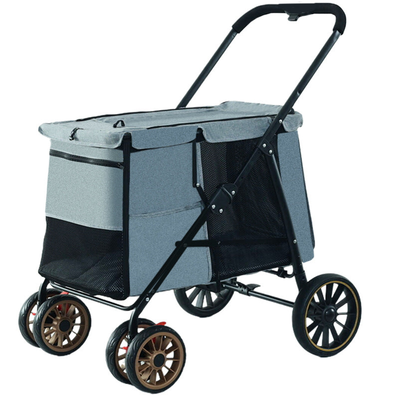 Factory direct wholesale: medium to large portable pet strollers - outdoor foldable cat carriers & dog pushchairs