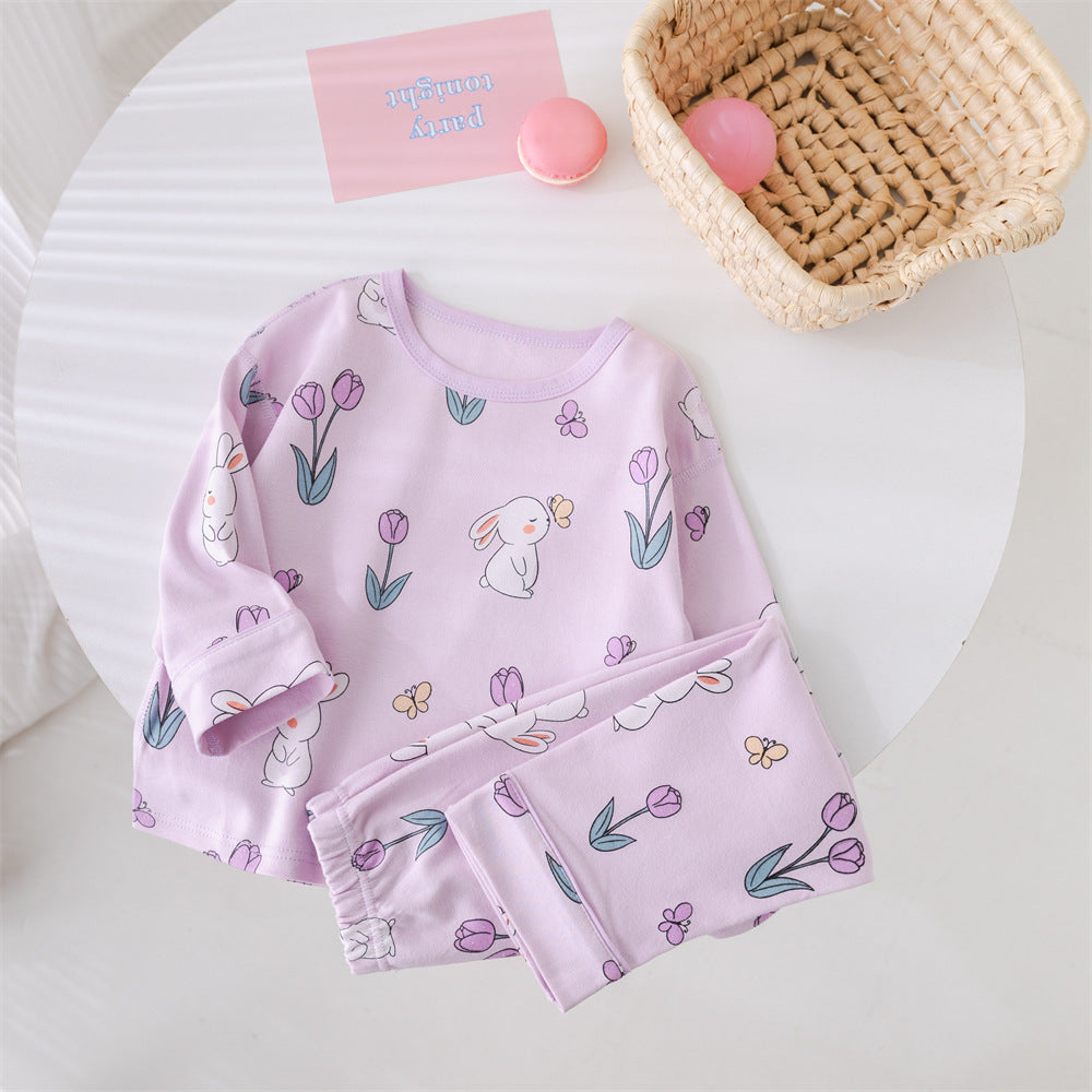 new children's pajamas: boys' spring/autumn long-sleeve cotton pajamas, baby & girls' big kids' loungewear, home wear