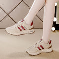 plus size leather sneakers for women - versatile, spring/autumn 2025 collection, running, flat, non-slip, fashionable casual shoes