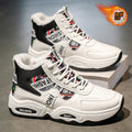 2025 winter men's fleece-lined high-top sneakers: trendy, versatile, chunky sole casual dad shoes for men