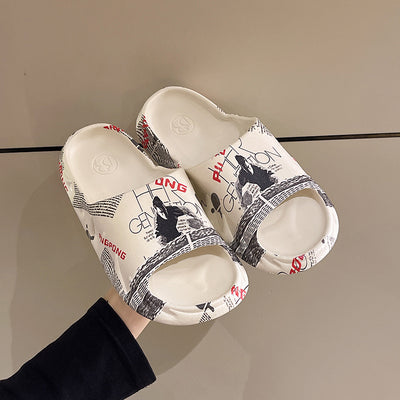 2024 summer new sports ping pong basketball flip-flops - unisex couple's home slippers for outdoor wear - cross-border
