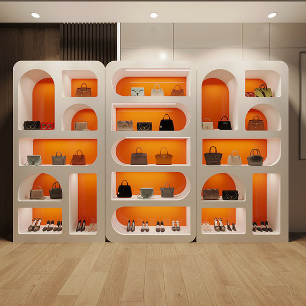 Laitu customized bag display rack, bag display cabinet, shoe and bag brand store counter, floor-to-ceiling jewelry display rack.