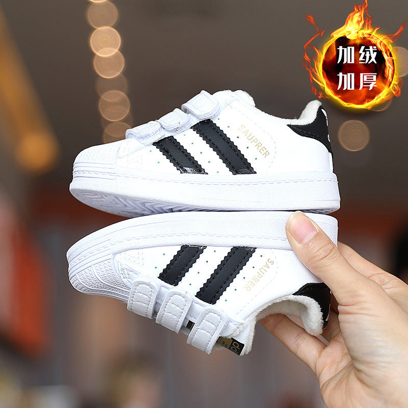 Kids' athletic shoes - boys' and girls' sneakers -  winter new arrivals - korean style boys' and baby shoes - shell toe white sneakers