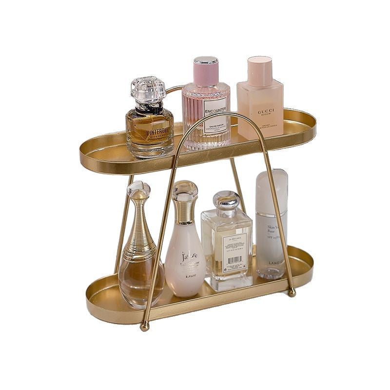 Cosmetic storage rack iron art jewelry box jewelry organizer desktop decoration ornament vanity organizer nordic style