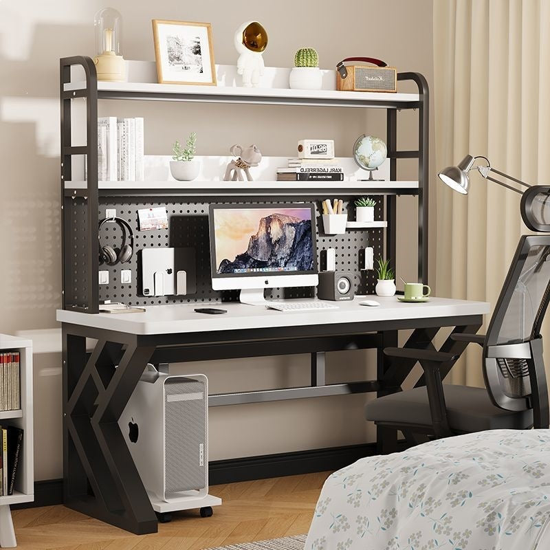 Computer desk home office desk bedroom student desk bookshelf all-in-one with pegboard simple storage study table