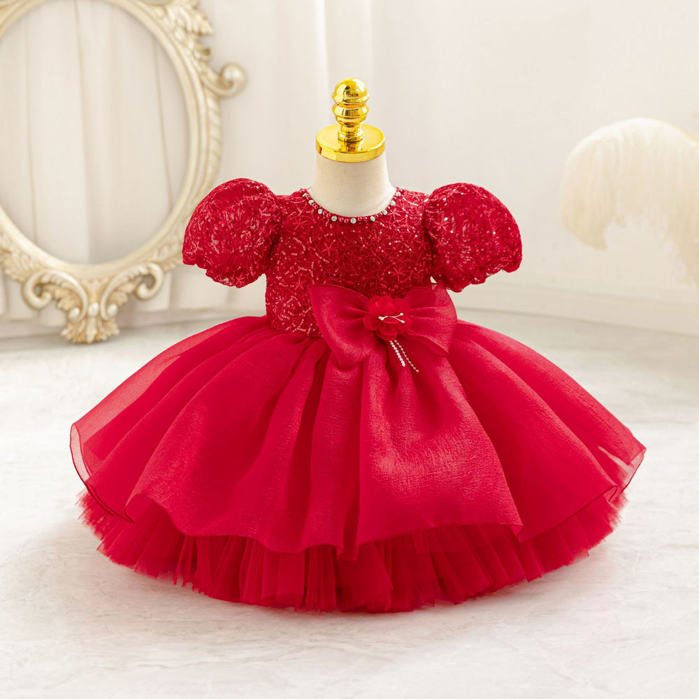 New in stock: sequined tulle cake princess dress for girls - perfect for baby's birthday!