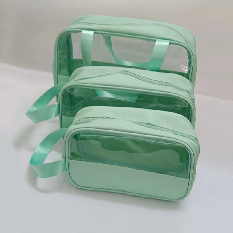 Yulang portable cosmetic bag three-piece set portable large-capacity travel bath storage bag waterproof swimming toilet bag