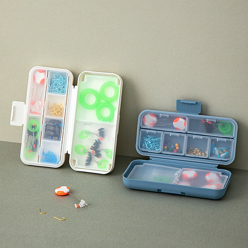 Portable fishing gear storage box Grid accessories storage box Multifunctional sealed waterproof fish hook storage box Fishing supplies