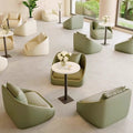Designer sofa set for milk tea shops, cafes, dessert parlors, booth restaurants, bbq restaurants, and snack shops - creamy style table and chair combination