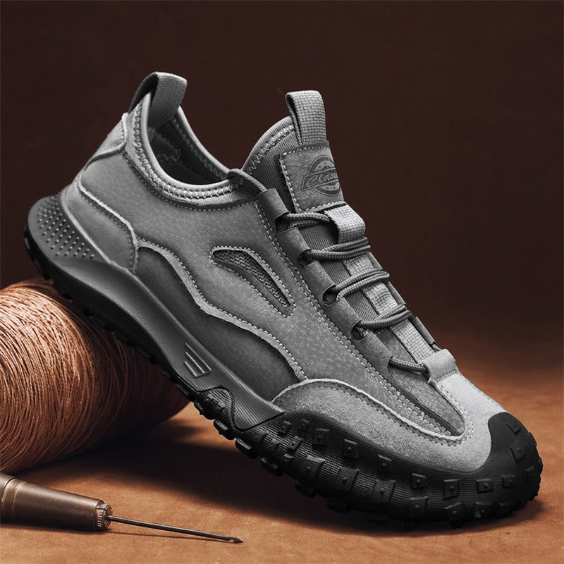Bestselling safety shoes: 2026 new leather lightweight work shoes - steel toe-free, durable, and dirt-resistant construction site shoes for men