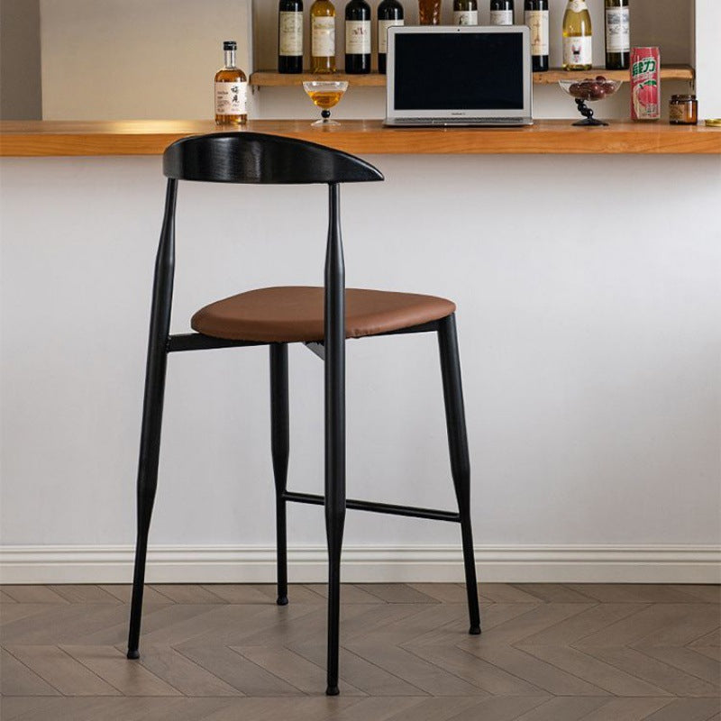 American bar loft wrought iron bar chair cafe milk tea shop personalized retro leather casual high stool home chair