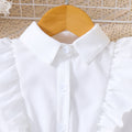 Girls' dress for toddlers and young children, ruffle trim mesh dot dress