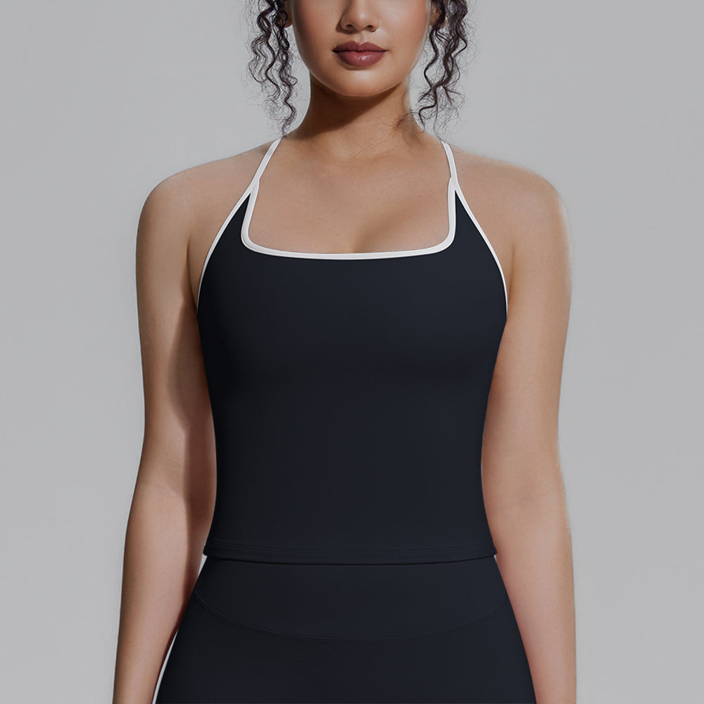 new arrival tight sports intimates women's padded i-shaped back yoga tops pilates fitness vest