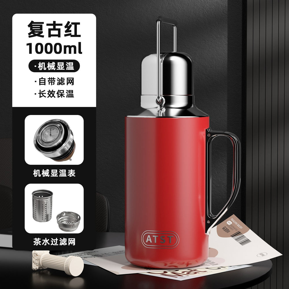 Portable stainless steel for home large capacity high appearance temperature display kettle office thermal insulation tea kettle thermal kettle