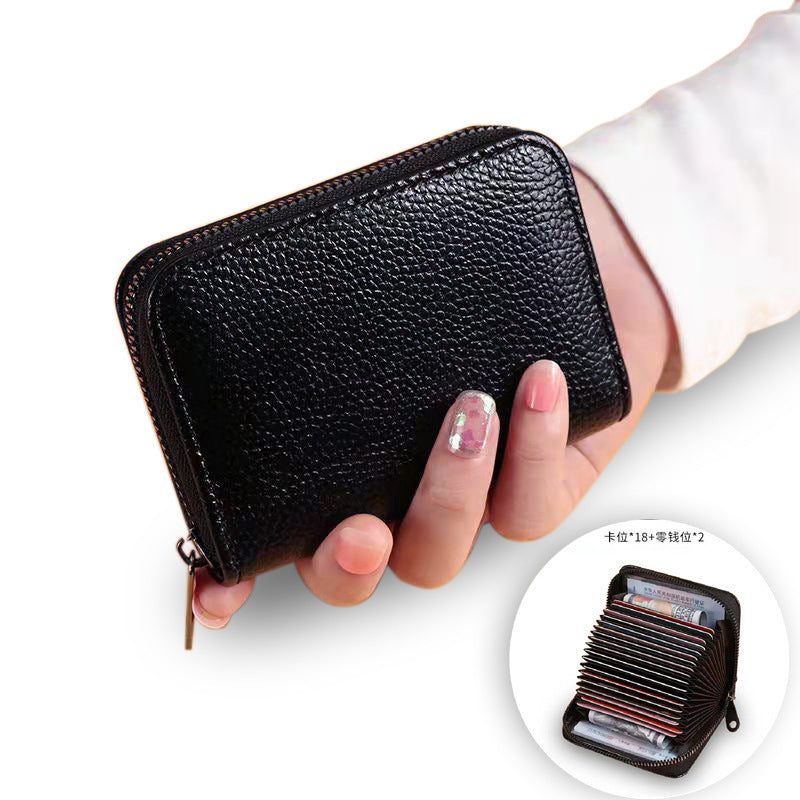 Organ card bag, ID bag, solid color multi-card all-in-one bag, the same style for men and women, exquisite bank card storage card bag, mini.
