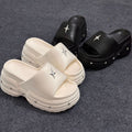 Women's platform wedge sandals - 2025 summer new arrival - trendy star thong sandals - outdoor beach slides