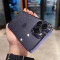 Suitable for iphone16promax starry sky glitter phone case apple 17 electroplated pc lens film all-inclusive protective cover