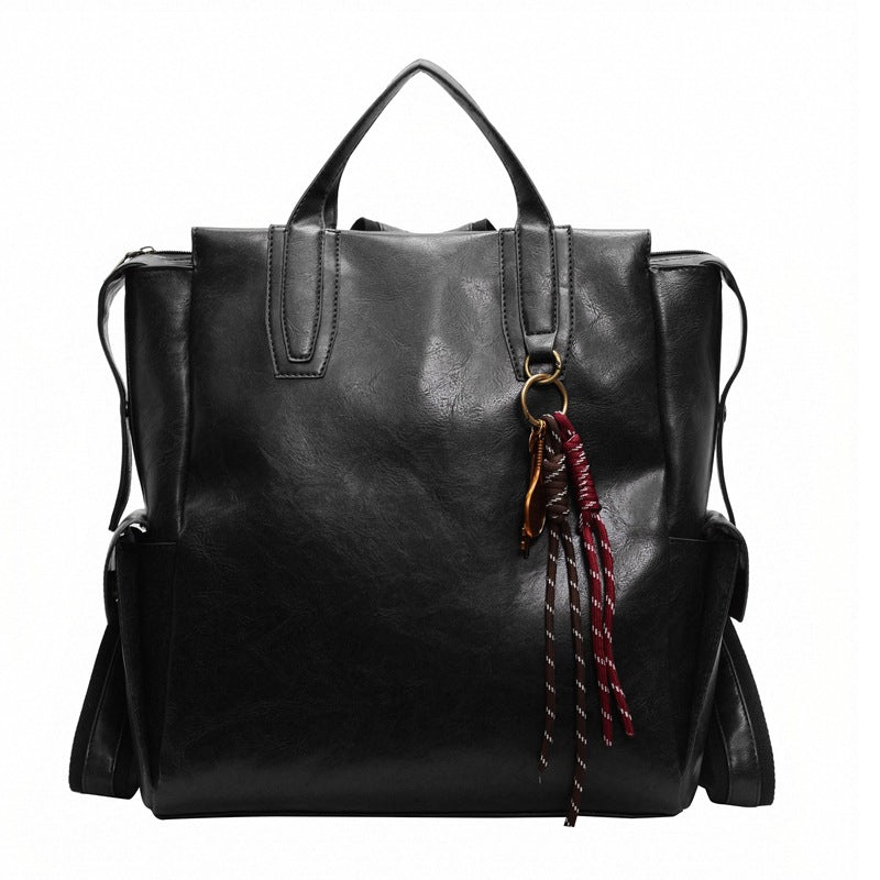 Cross-border retro backpack women's large-capacity casual versatile commuter schoolbag street trend premium travel backpack