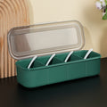 Japanese-style minimalist seasoning box kitchen supplies spice jar salt shaker with spoon transparent multi-compartment with lid for home use