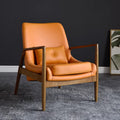 Scandinavian european casual solid wood sofa chair balcony living room lazy chair lounge chair casual chair footrest single sofa chair