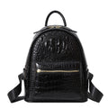 Large capacity women's bag 2025 new korean retro crocodile pattern commuter backpack women's travel laptop backpack