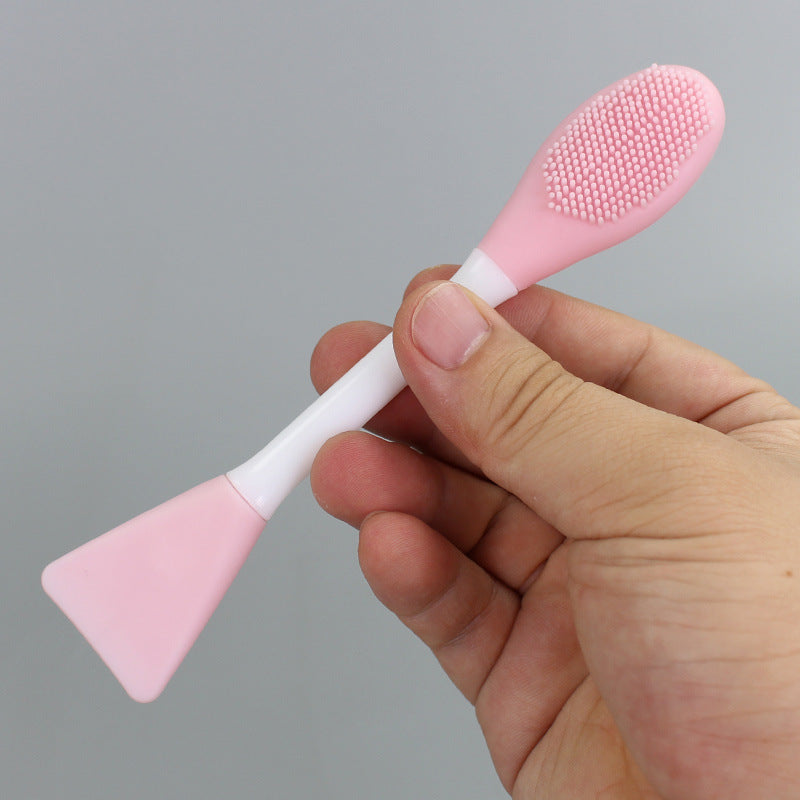Mask brush shovel double-headed silicone mask brush mud mask facial cleansing brush shovel-shaped head mask brush stick beauty tool scraper