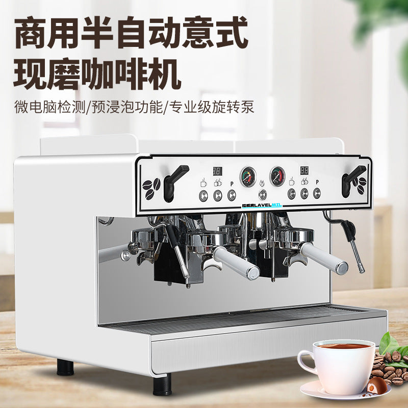 Lavelmil commercial espresso machine - semi-automatic, single/dual group, quantitative steam, high cup capacity, electronic control, suitable for milk tea